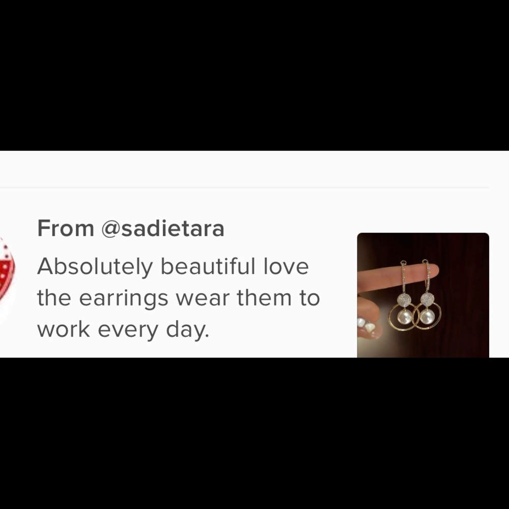 New White Pearl Drop Earrings - Picture 7 of 7